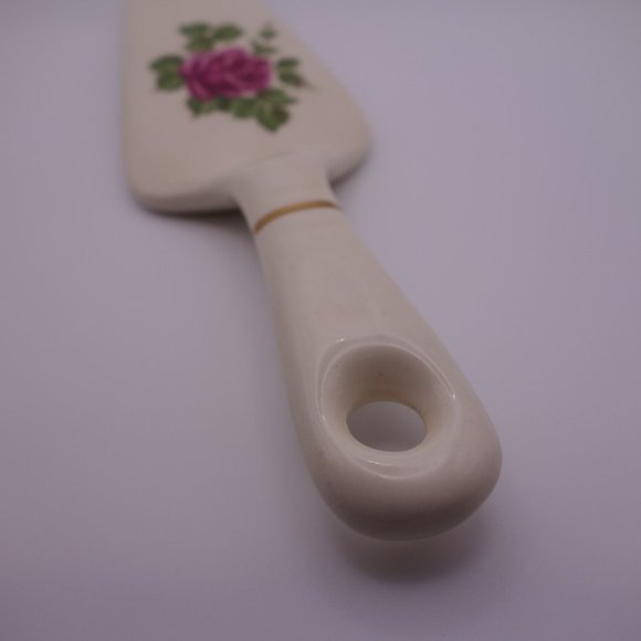 The Harker Pottery Co 22 KT. GOLD Rose Pattern 6inch Plate & Matching Pie Server - Picture 11 of 14